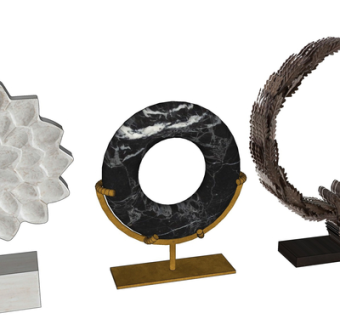 新中式玉圭摆件su模型