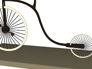 <em>现代抽象</em>自行车摆件su模型