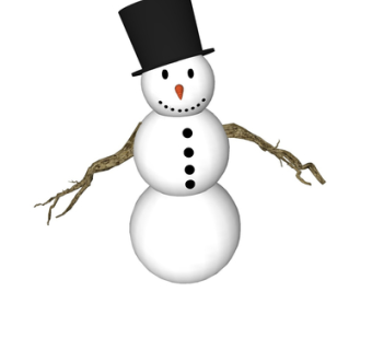 现代雪人su模型