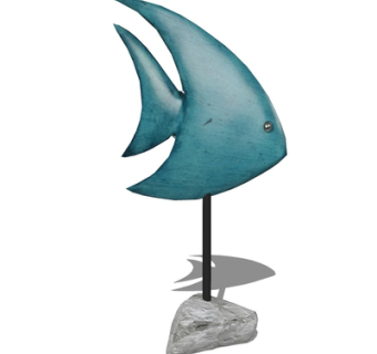 现代金属摆件su模型