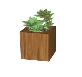 现代多肉植物盆栽su模型