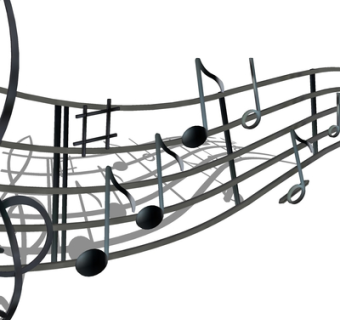 现代金属音符摆件su模型