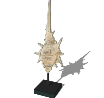 现代海螺摆件su模型