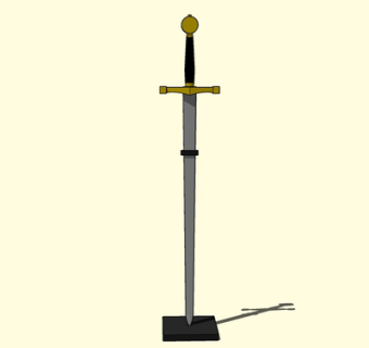 欧式金属长剑su模型