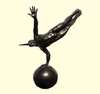 现代金属小人摆件su模型