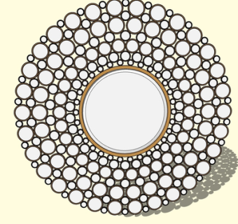 现代金属挂件su模型