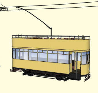 现代电车su模型