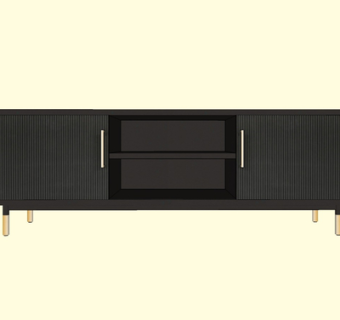 现代实木边柜su模型