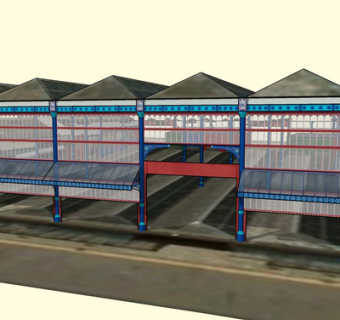 现代厂房su模型