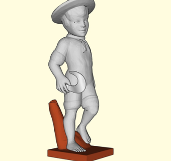 现代人物雕塑su模型