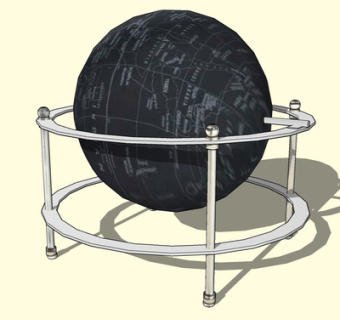 现代地球仪su模型