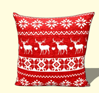 现代布艺抱枕su模型