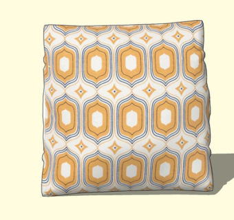 现代布艺抱枕su模型