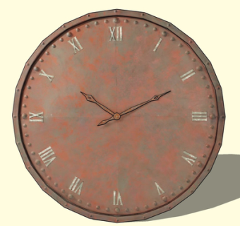 工业风挂钟su模型