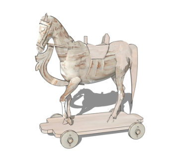 现代木马摆件su模型