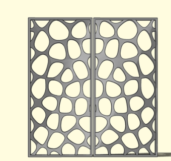 现代金属隔断su模型