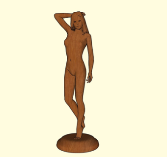 现代人物雕塑su模型