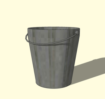 现代金属水桶su模型