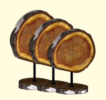 现代实木摆件su模型