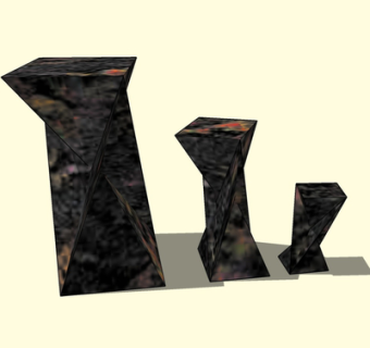 现代金属摆件su模型