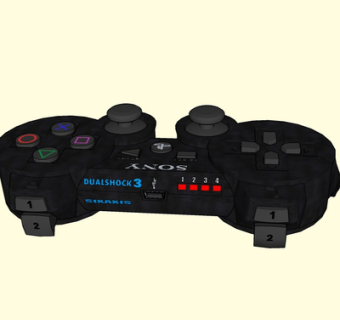 现代游戏手柄su模型