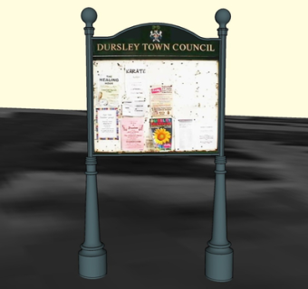 现代金属指示牌su模型