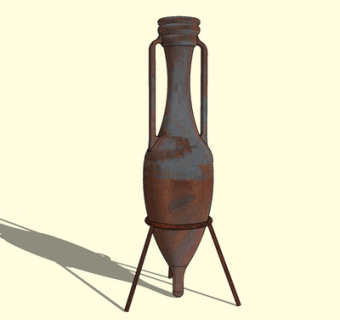 现代金属摆件su模型