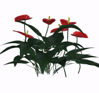 现代绿植花卉su模型