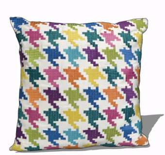 现代布艺抱枕su模型