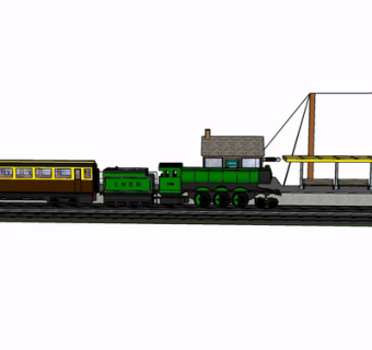 现代火车su模型