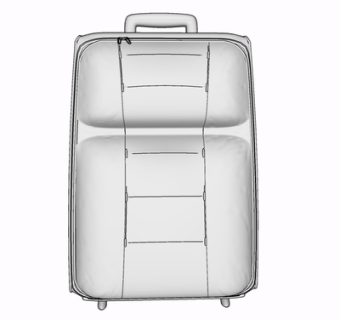 现代行李箱su模型