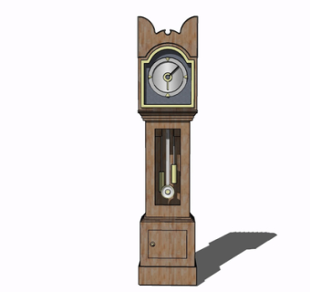 欧式摆钟su模型