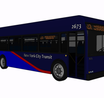 现代大巴车su模型