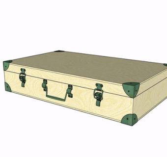 现代手提箱su模型