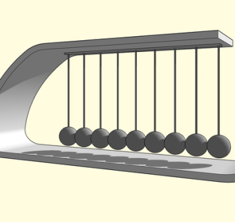 现代金属摆件su模型