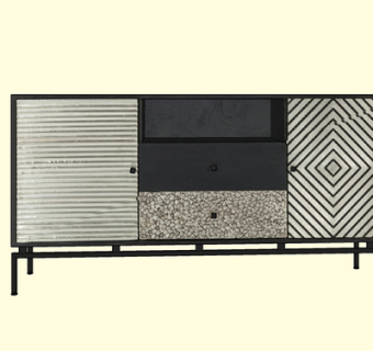 现代实木边柜su模型