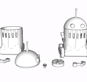 现代儿童玩具车su模型