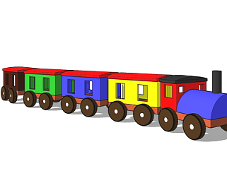 现代<em>玩具</em>火车su模型