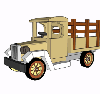 现代玩具车su模型