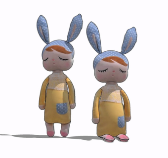 现代布艺玩具su模型