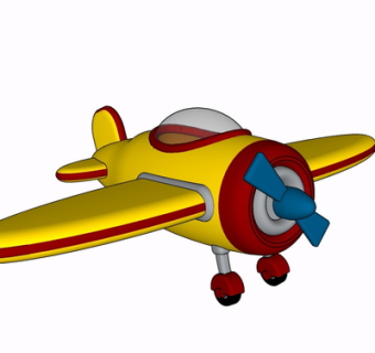 现代玩具飞机su模型