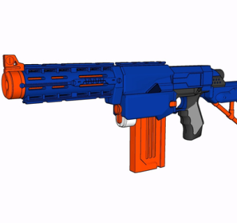 现代玩具枪su模型