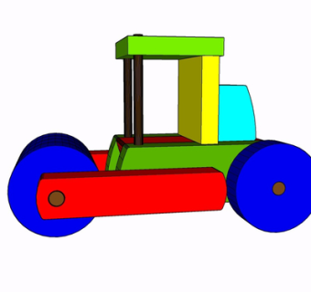 现代儿童玩具车su模型