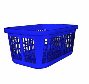 现代塑料篮子su模型