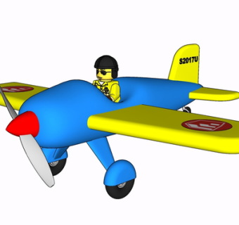 现代飞机玩具su模型