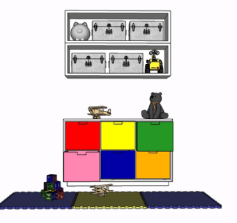 现代实木边柜su模型
