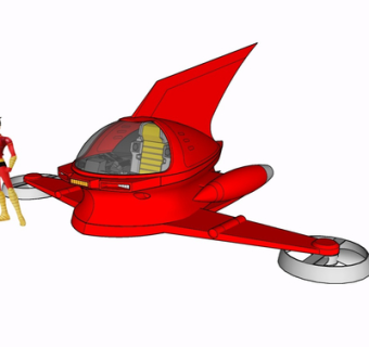 现代飞机玩具su模型