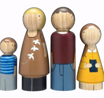 现代木头人摆件su模型