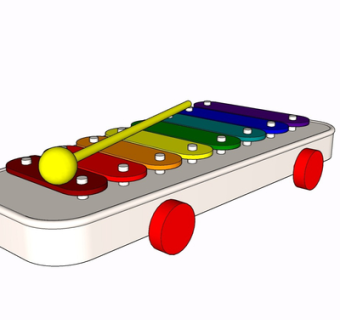 现代儿童玩具su模型