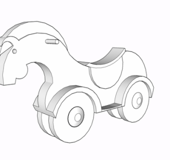 现代木马su模型